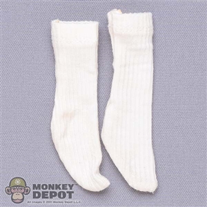 Socks: QO Toys Mens Off-White Socks