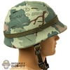 Helmet: QO Toys Mens M1 Helmet w/ Jungle Camo (Graffitied)