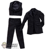 Suit: Redman Mens 3 Piece Black Suit