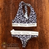Lingerie: SA Toys CK Gray Leopard Print Crossback Bra and Underwear Set