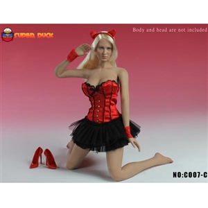 Clothing Set: Super Duck Red Corset Dress Set (SUD-C007C)