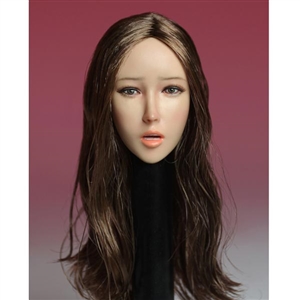 Head: Super Duck Asian Head Sculpt w/Brown Hair (SUD-SDH006B)