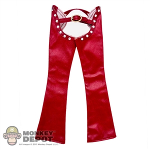 Pants: Super Duck Red Female Leatherlike Chaps