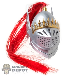 Helmet: SGToys Female Metal Knight Helmet w/Removable Face Guard