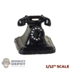 Phone: Shark Toys 1/12th Black Rotary Phone