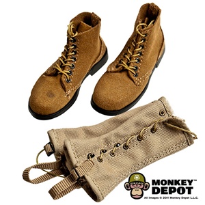 Boots: Soldier Story US WWII USMC Boondockers w/Leggings