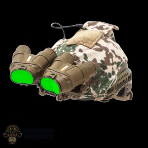 Helmet: Soldier Story Ops Core Fast Ballistic w/Cover, GPNVG-18 NVG & Green LED Module (Lights Up)