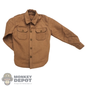Shirt: Soldier Story Mens Brown Buttoned Shirt