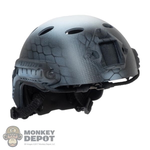 Helmet: Soldier Story Mens Opscore Carbon Helmet (Snow Camo Spray)