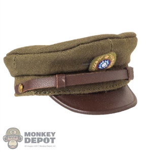 Hat: Soldier Story Mens Officer Service Hat w/Brown Lid