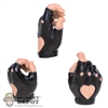 Hands: Soldier Story Female Molded Black Gloved Hand Set