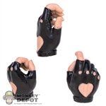 Hands: Soldier Story Female Molded Black Gloved Hand Set