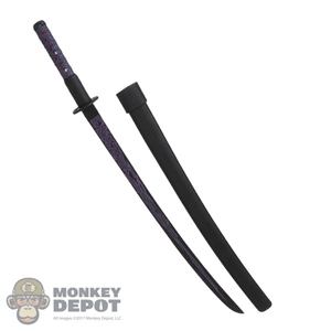 Sword: SooSooToys Black & Purple Metal Sword w/Sheath