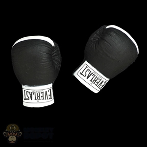 Gloves: Storm Collectibles Mens Black Everlast Boxing Gloves