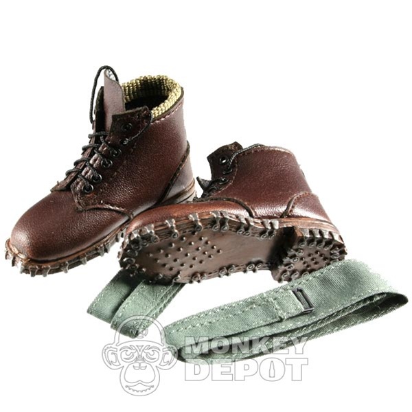 Boots: Toys City German WWII Bergschuhe Mountain w/Puttees