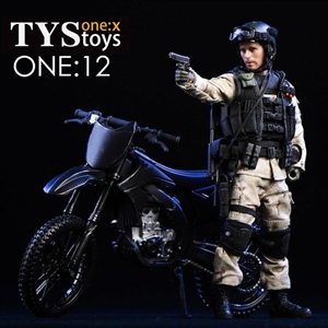 Bike: TYS Toys 1/12 Scale Black Motorcycle (TYS-18DT05)
