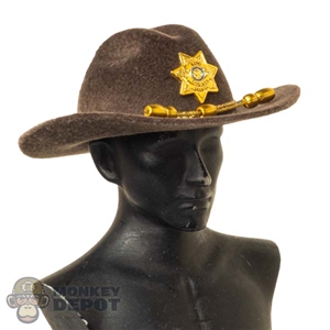 Hat: ThreeZero Mens Flocked Sheriff Hat