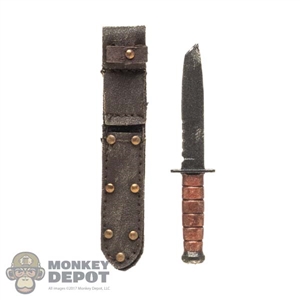 Knife: ThreeZero Fixed Blade w/Leatherlike Sheath