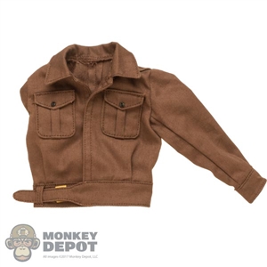 Shirt: Ujindou Mens Brown Military Tunic