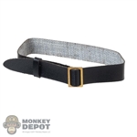 Belt: Ujindou Mens Black Leather-Like Belt