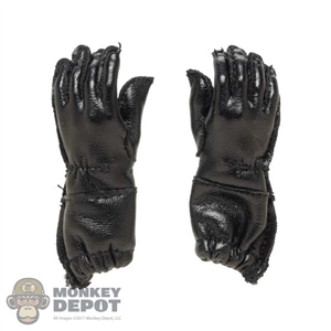 Gloves: Ujindou Mens German Fallschirmjager Leather-Like Gloves w/Hands