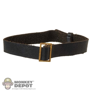 Belt: Ujindou Mens Black Leather-Like Belt