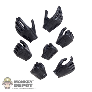 Hands: Very Cool Female Black  Molded Hand Set