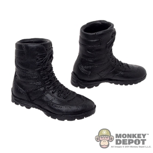 Boots: Very Hot Black Combat (No Ankle Pegs)