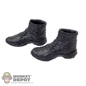 Boots: Very Hot Black Combat (No Ankle Pegs)