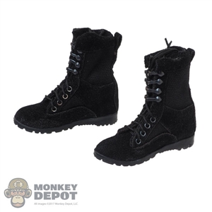 Boots: VS Toys Female Black Tactical Boots