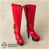 Shoes: VS Toys Tall Zippered Female Red High Heel Boots