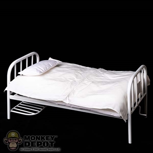 Furniture: VS Toys 1/6th Adjustable Metal Hospital Bed w/ Mattress, Blankets and Pillow