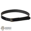 Belt: VorToys Mens Black Leather-Like Belt