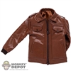 Jacket: VorToys Mens Brown Leather-like Coat