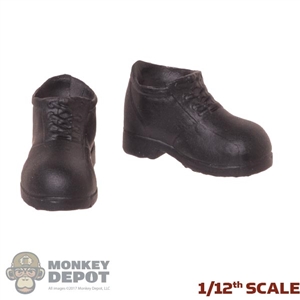 Boots: VToys 1/12th Mens Black Boots