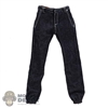 Jeans: World Box Mens Dark Blue Pants w/Pocket Art