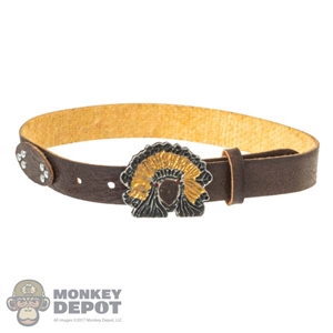 Belt: WJL Toys Mens Brown Leather-Like Belt w/Buckle