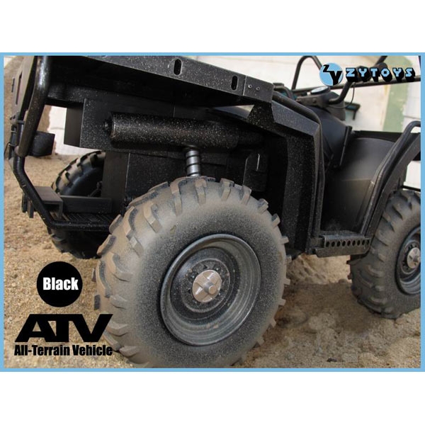 Boxed Vehicle: ZY Toys 1/6 ATV All Terrain Vehicle - BLACK (ZY-8033A)
