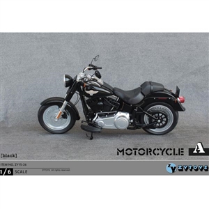 Boxed Vehicle: ZY Toys 1/6 Motorcycle In Black (ZY-15-26A)