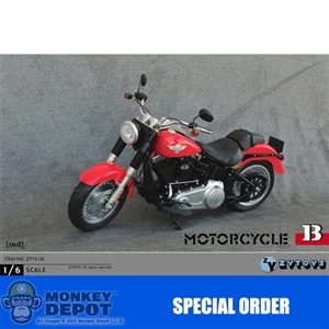 Boxed Vehicle: ZY Toys 1/6 Motorcycle In Red (ZY-15-26B)