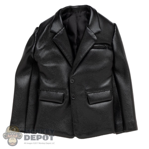 Coat: ZY Toys Mens Black Leather Coat