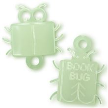 Bug-shaped reading incentive for children. Glows in the dark! (1" tall.)