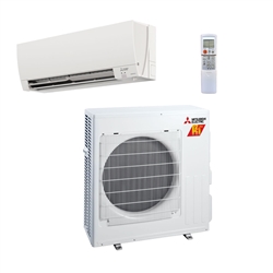 Mini Split 9,000 BTU Mitsubishi 30.5 SEER 'Hyper Heat' H2i Heat Pump System MUZFS09NAHU1, MSZFS09NAU1