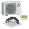 Mini Split 18,000 BTU Mitsubishi 20.7 SEER Ceiling Cassette Heat Pump System SUZ-KA18NA2, SLZ-KF18NA, SLP-18FAU  (Closeout Special)(1235/1835)(T)