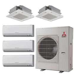 Mini Split Multi 5 Zone Mitsubishi up to 19.7 SEER Heat Pump System MXZ5C42NA3-U1 x 5 Wall Mount or Ceiling Cassette