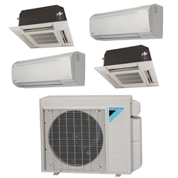 Mini Split Multi 4 Zone Daikin up to 17.7 SEER Heat Pump System 4MXS36RMVJUA x 4 Wall Mount or Ceiling Cassette (F)