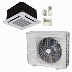 Mini Split 12,000 BTU DiamondAir Hyper Heat 19.5 SEER Heat Pump Ceiling Cassette System D2012SHO, DF2012CI