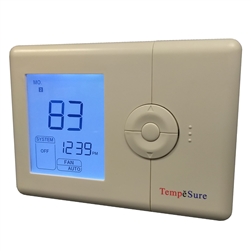 TempeSure Thermostat 2H/2C WIRELESS Programmable Straight Cool, Heat Pump, Electric Heat, Gas TESPW22 (F)