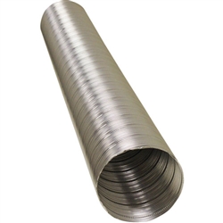 3.5" Metaflex V350 Aluminum Thermal Fin Flexible Air Duct 8' Length, 400F Hi-Temp