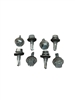 Metal Self-Tapping Hex Screws with rubber grommets 8 pack